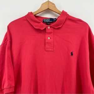 Polo Ralph Lauren Polo Shirt Men 2XL Salmon Pink Pony Embroidery Rugby